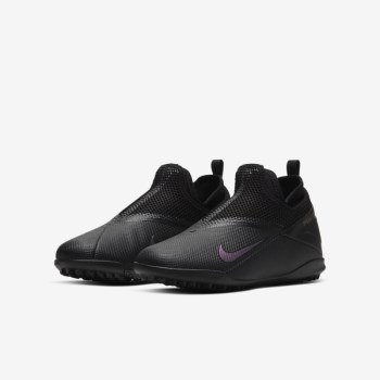 Nike Jr. Phantom Vision 2 Academy Dynamic Fit TF - Nagyobb Gyerek Focicipő - Fekete/Fekete